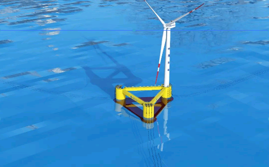 CCS船級社認證檢驗的國內首臺深遠海浮式風機平臺“扶搖號”扎根在瓊州海峽東口